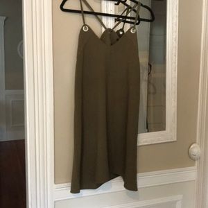 Olive green mini dress